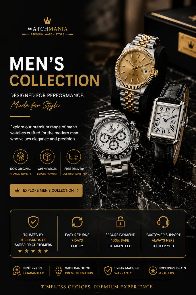 Men’s Watches in Pakistan|Branded&Stylish Wristwatches