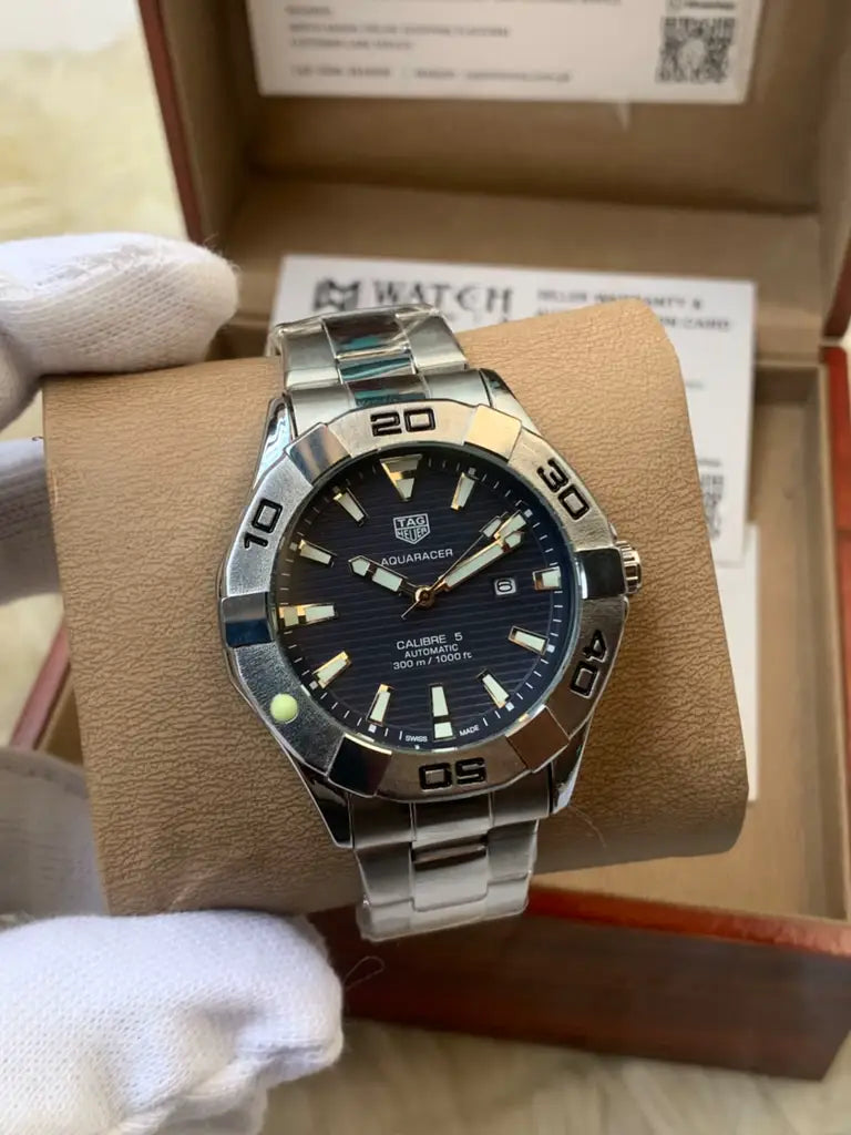 TAG Heuer Aquaracer Calibre 5 Men's Watch with Stainless Steel Bracelet