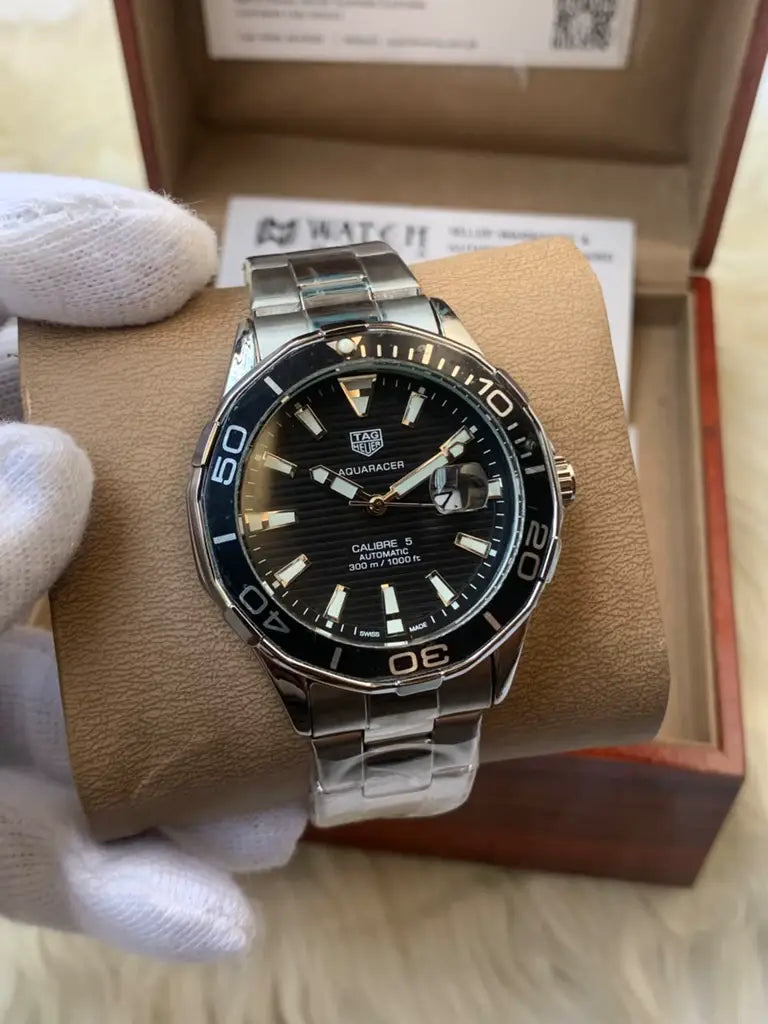 TAG Heuer Aquaracer Calibre 5 Men's Watch with Stainless Steel Bracelet