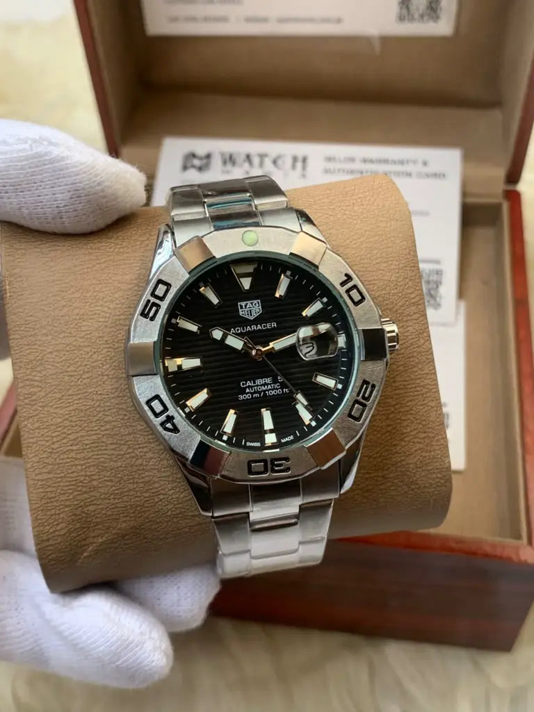 TAG Heuer Aquaracer Calibre 5 Men's Watch with Stainless Steel Bracelet