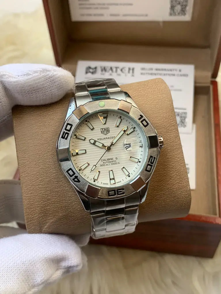 TAG Heuer Aquaracer Calibre 5 Men's Watch with Stainless Steel Bracelet