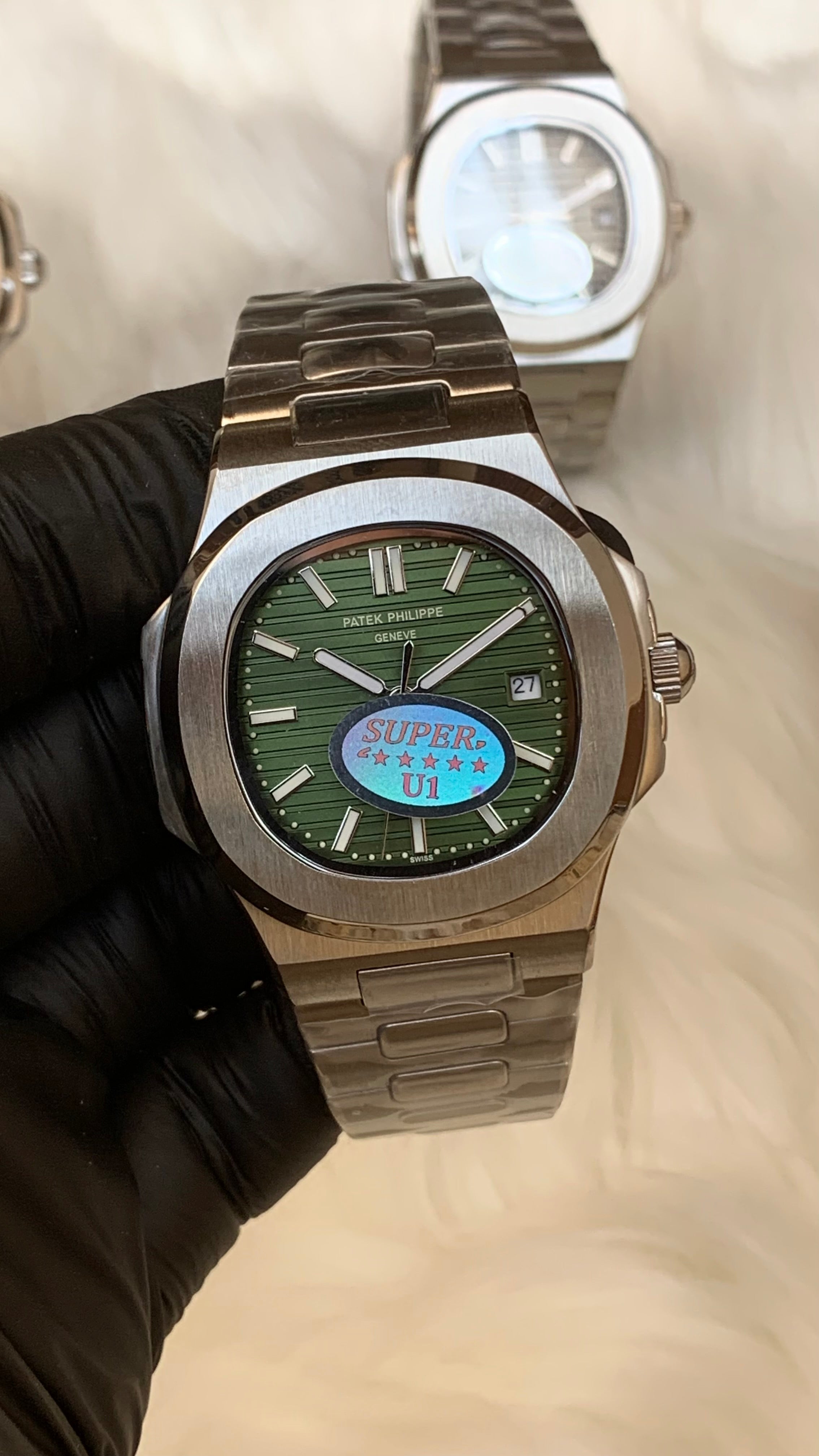 Patek Phillips Nautilus Silver |Olive Green |Automatic