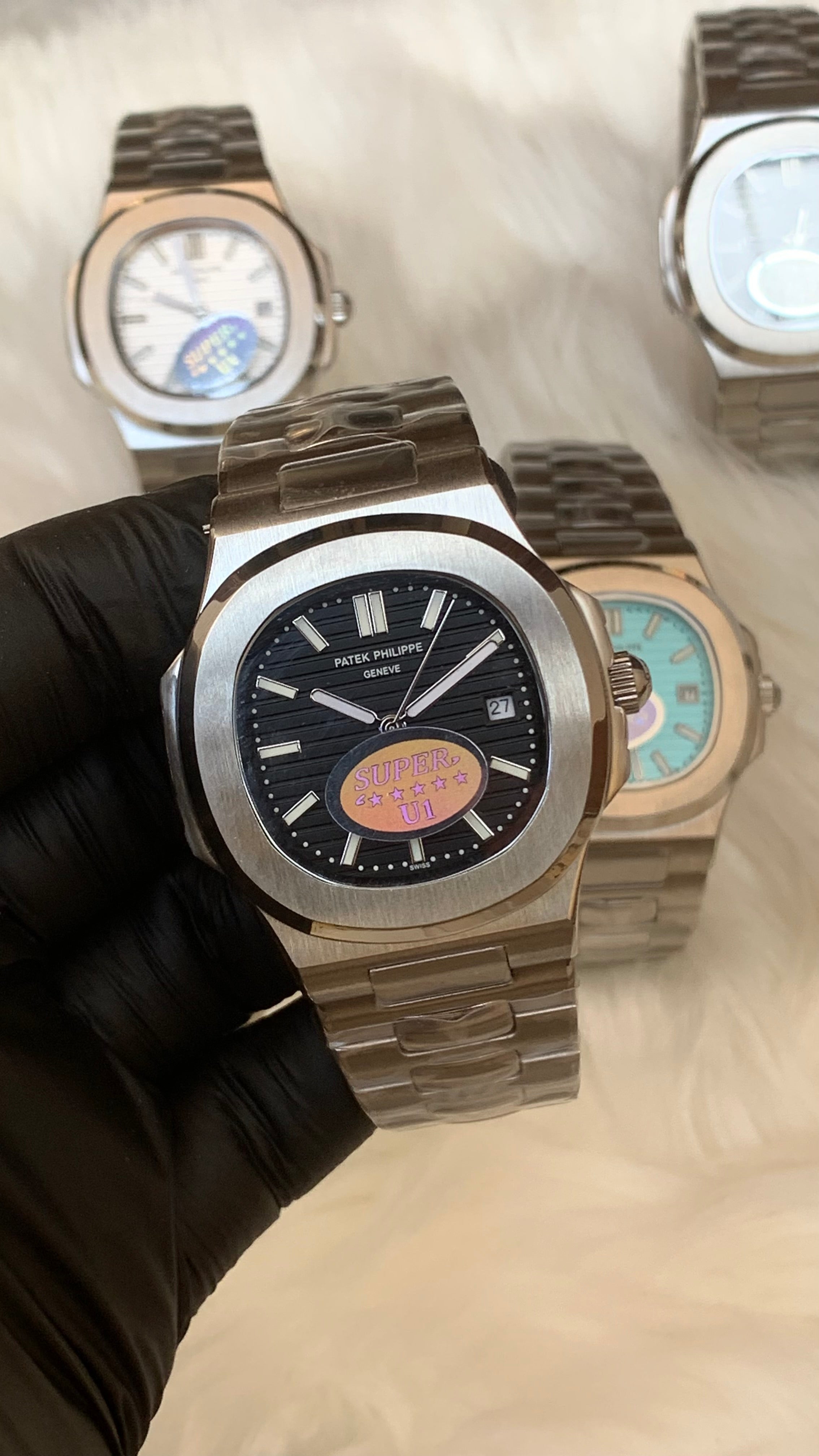 Patek Phillips Nautilus Silver |Black |Automatic