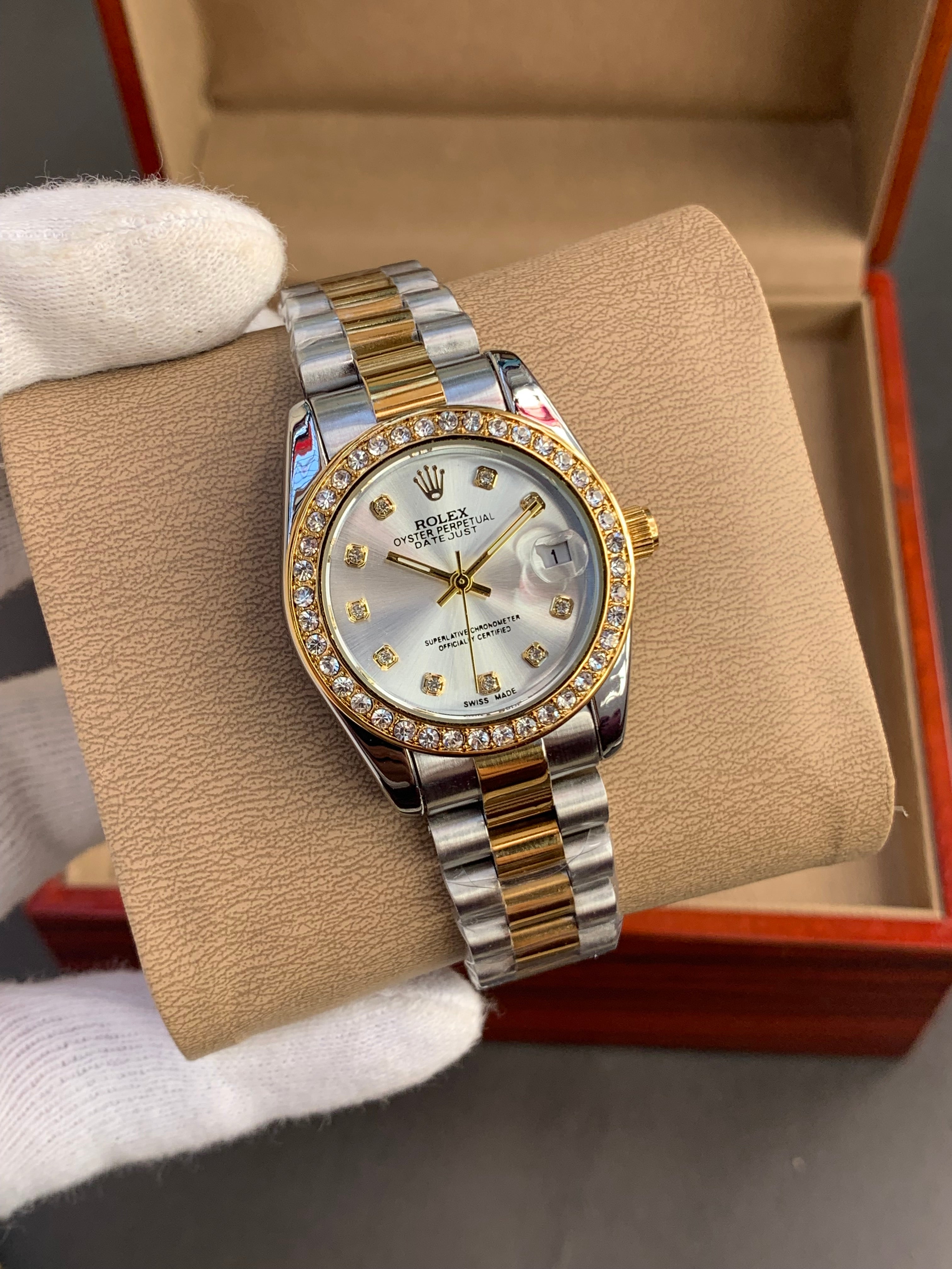 Rolex For Her With Stone Bazzel