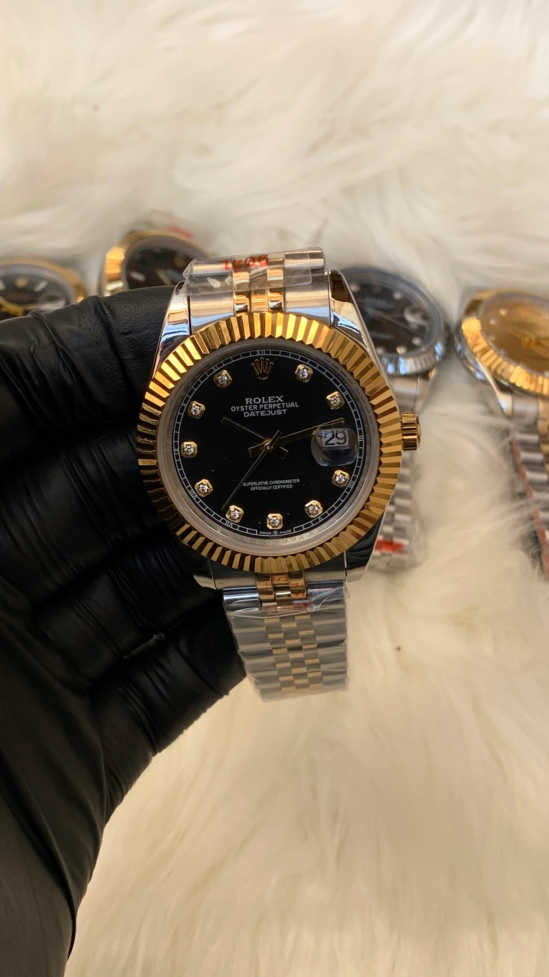 Rol3x Datejust M1 Golden ToTone | Black |Automatic