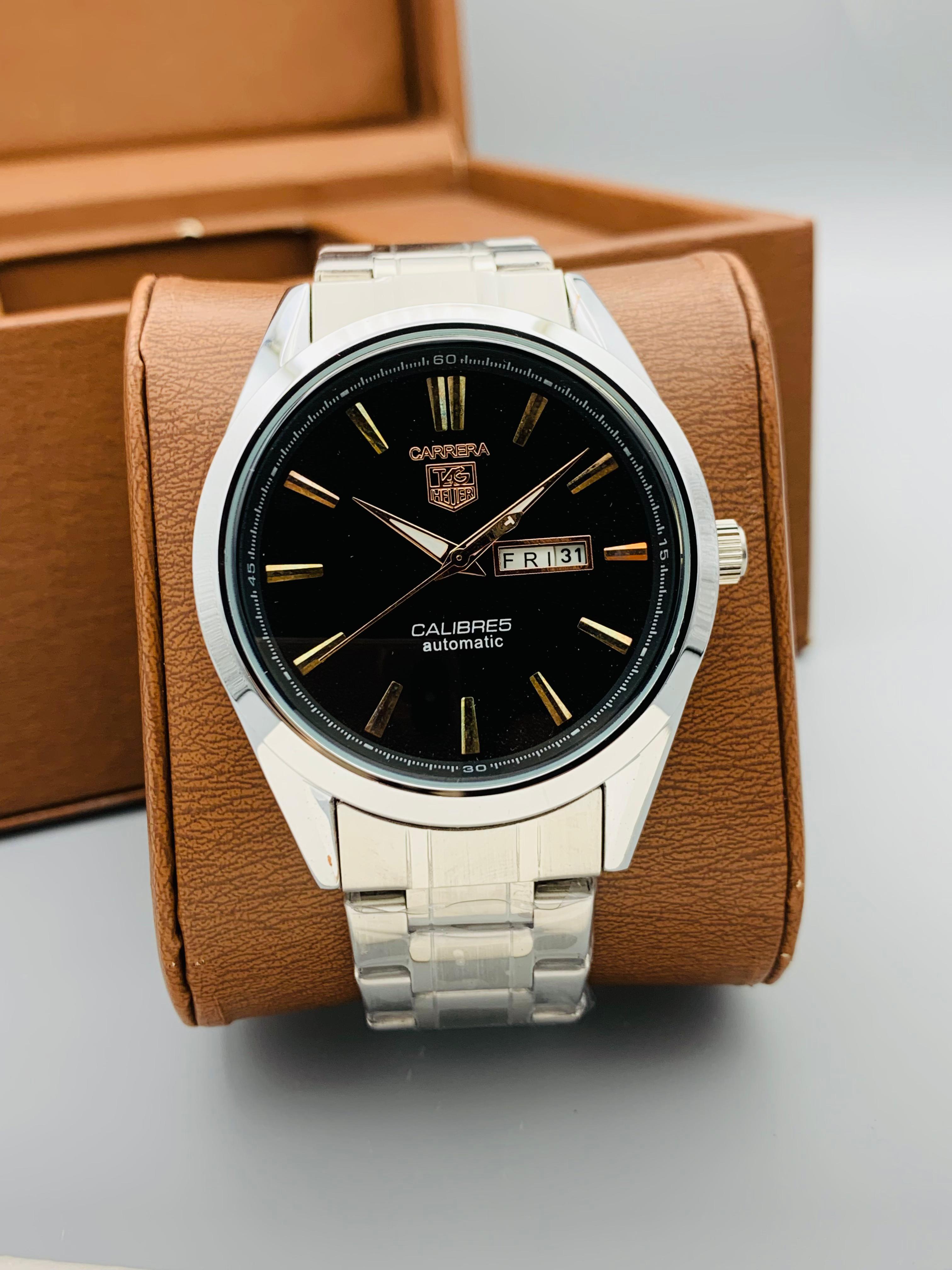 "Calibre 5 Day-Date Metal Chain Watch - Timeless Elegance and Precision" Men's Watch