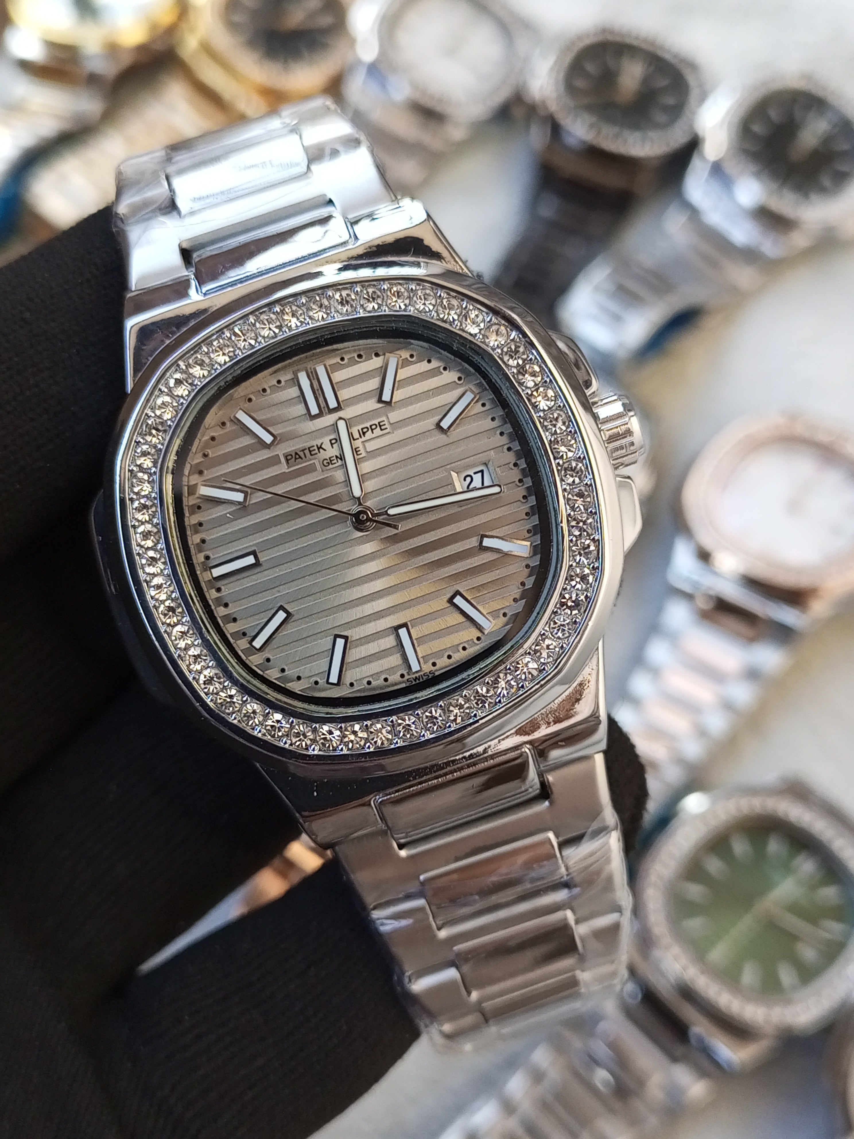 Patek Phillips Stone Bazzel Nautilus model men's watch