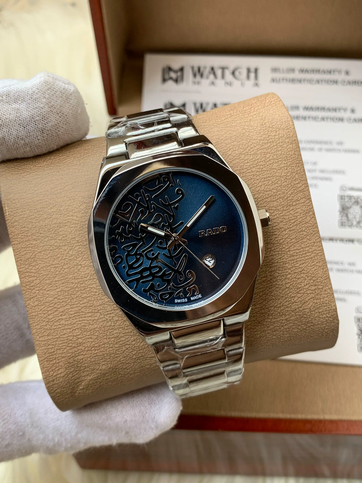 Premium Rado-Inspired Arabic Calligraphy Dial Watch