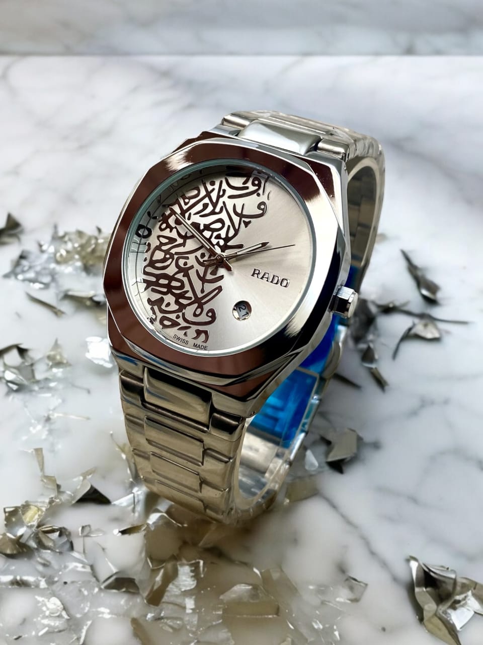 Premium Rado-Inspired Arabic Calligraphy Dial Watch
