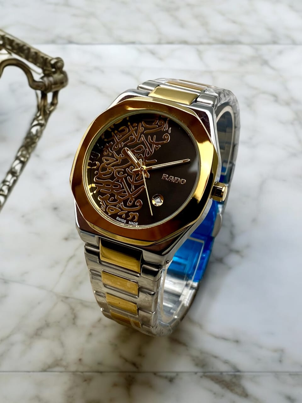 Premium Rado-Inspired Arabic Calligraphy Dial Watch