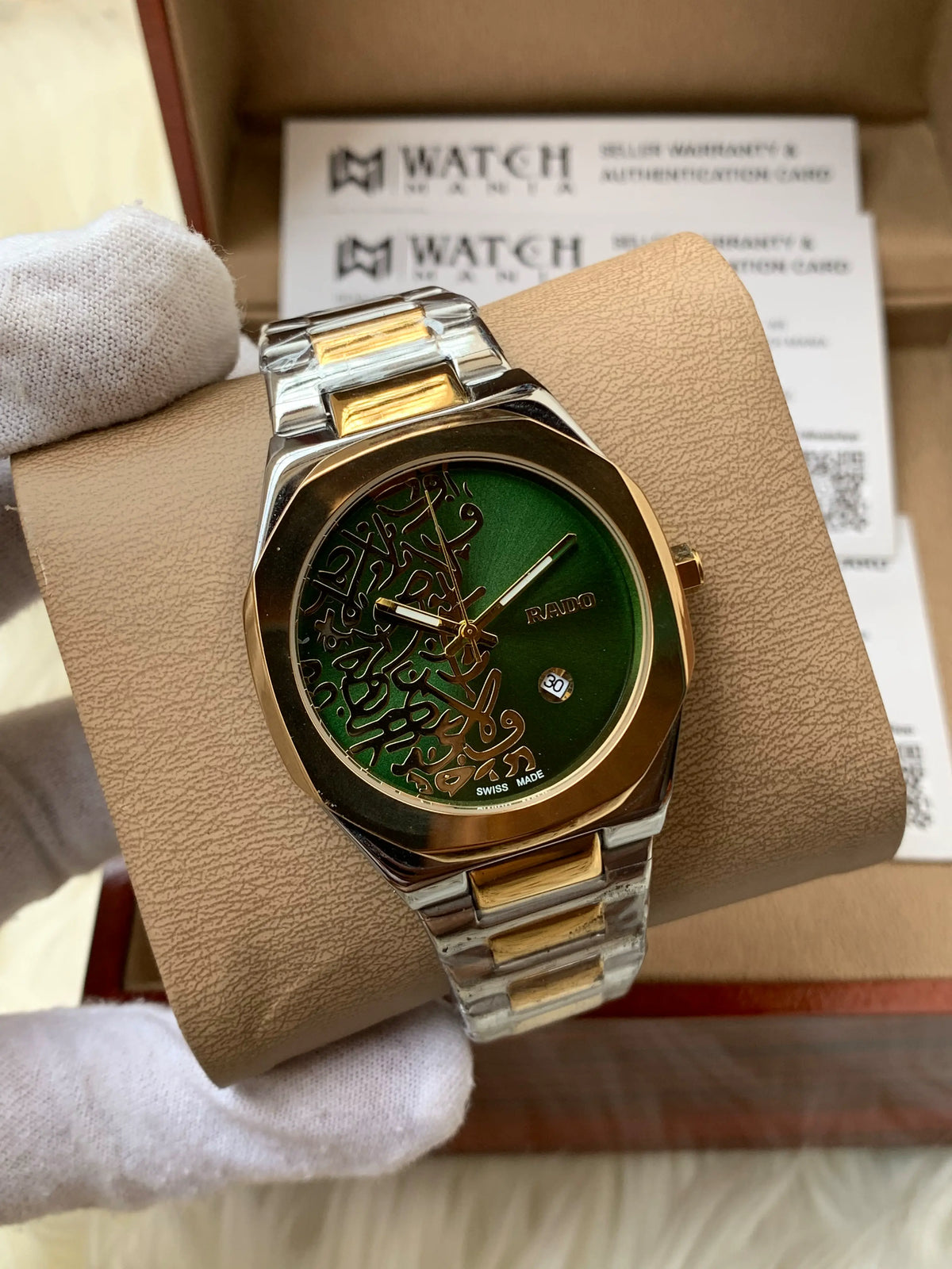 Premium Rado-Inspired Arabic Calligraphy Dial Watch