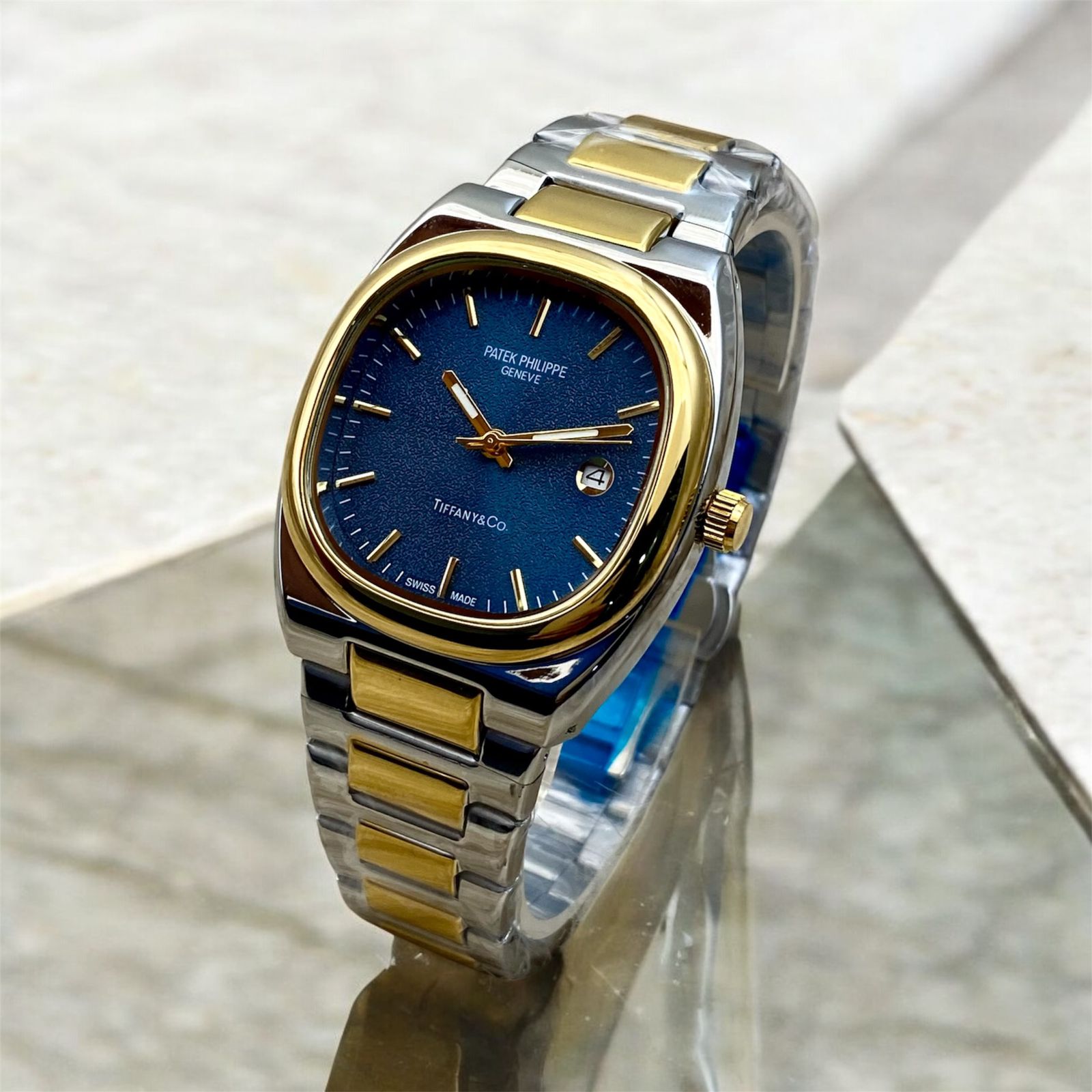 Patek Geneve Texture Dail (T.T.BL) Men's watch
