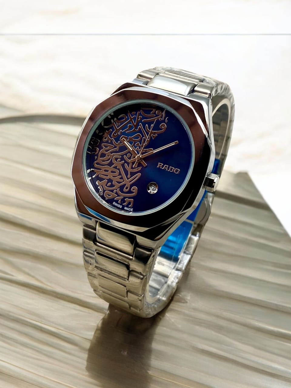 Premium Rado-Inspired Arabic Calligraphy Dial Watch