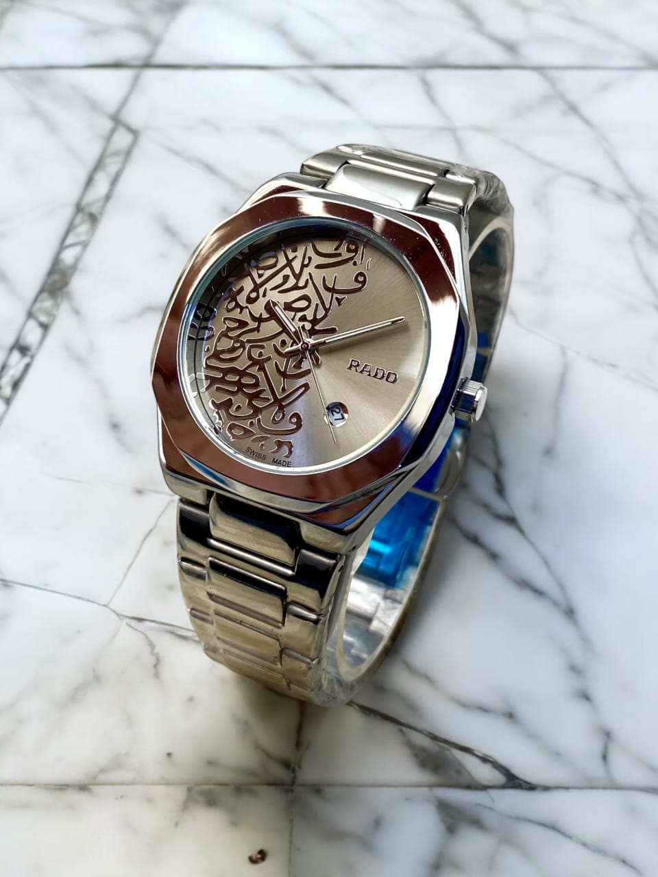Premium Rado-Inspired Arabic Calligraphy Dial Watch
