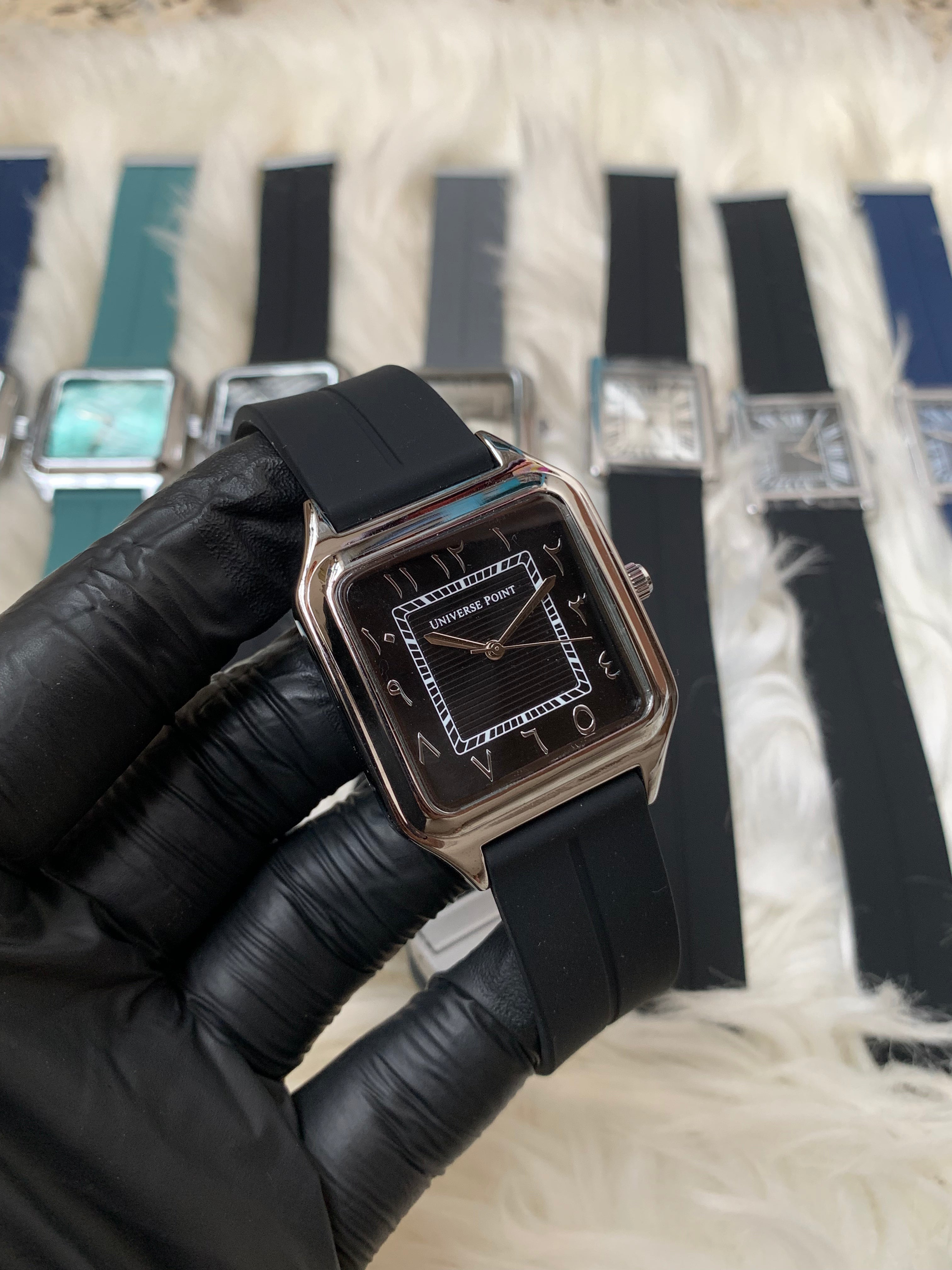Universe Point Arabic Dail B/S/B Strap Watch